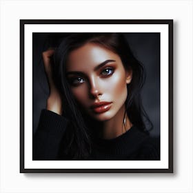 Portrait Of A Beautiful Woman 1 Art Print