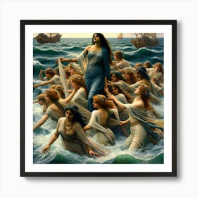 Goddess Of The Sea Art Print