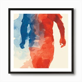 Runner By Person Art Print