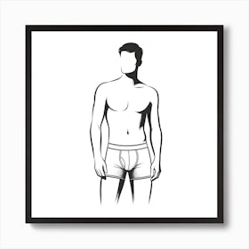 Man In Underwear 1 Art Print