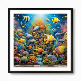 Underwater Mural Art Print