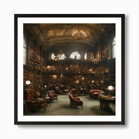 Library Stock Videos & Royalty-Free Footage 1 Art Print