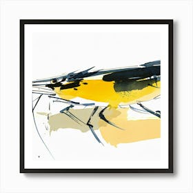 Yellow And Black Shrimp Art Print