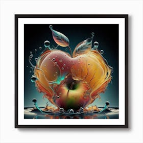 Apple In Water Art Print