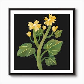 Yellow Wildflower Square Art Print