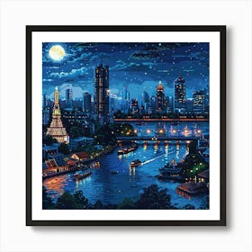Night In Bangkok Art Print