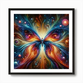 Butterfly In Space Art Print