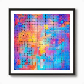 Mosaic Tile Background Art Print