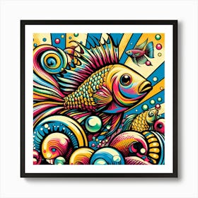 Pop Fish 1 Art Print