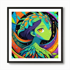 Abstract chameleon artwork 3 Art Print