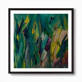 Bedroom Abstract Wall Art, Spring Meadow  Art Print