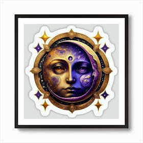 Moon Face Art Print