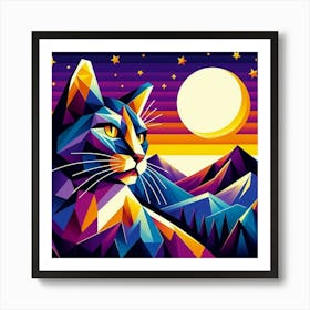 Nectar Low Poly Cat Poster