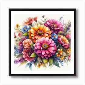 Bouquet Of Flowers Art Print