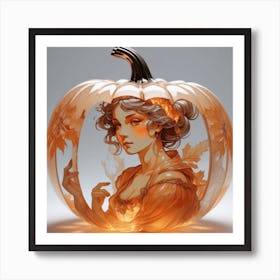 Carved Halloween Pumpkin Art Print