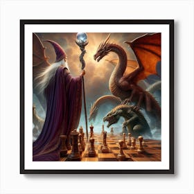 Chess With Dragons 2 Art Print
