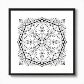 Mandala Hand Drawn Motif Art Print