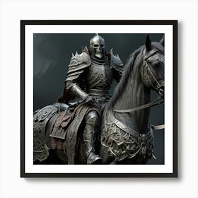 Knight On A Horse Art Print