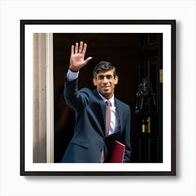 Man Waving Art Print