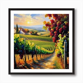 Vineyards In Tuscany 2 Art Print