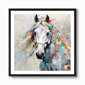 Rare White Horse 3 Art Print