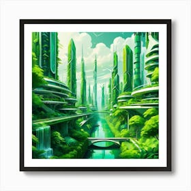 Futuristic City 5 Art Print