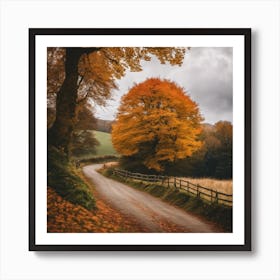 Autumn Road 6 Art Print