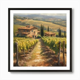 Vineyards Of Tuscany Art Print