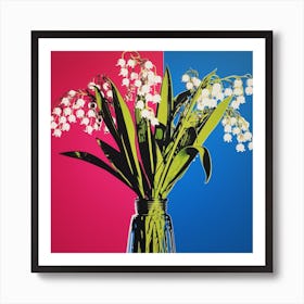 Lily Of The Valley 2 Pop Art Illustration Square Art Print