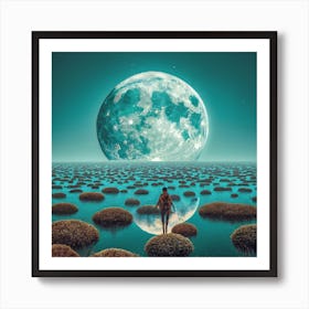 Man Walking In The Water Art Print