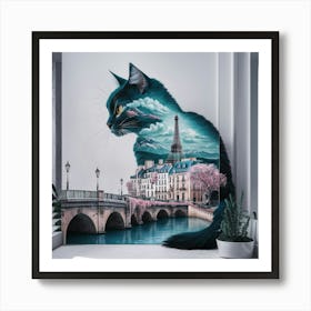 Paris Cat Art Print