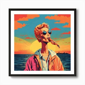 Man In Sunglasses 1 Art Print