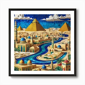 Leonardo Phoenix 10 Vibrant Mosaic Artwork Depicting The Bustl 2 Art Print