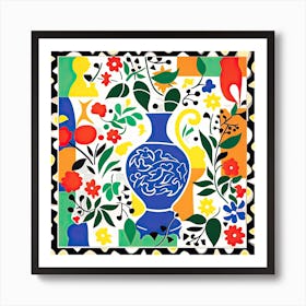 Floral Vase, The Matisse Inspired Art Collection Art Print