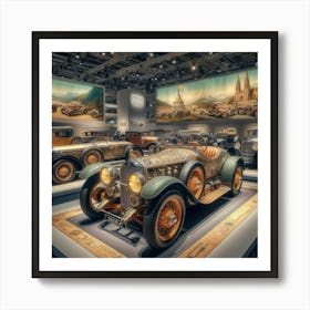 Old Cars In A Museum 1 Art Print
