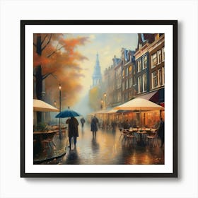 Rainy Day In Amsterdam 16 Art Print