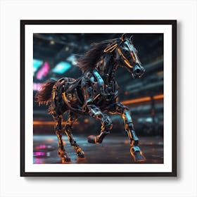 Futuristic Horse 2 Art Print