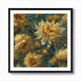 Flowers Van Gough (4) Art Print