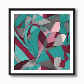 A Wallpaper Abstract Art, Picasso Style. Art Print