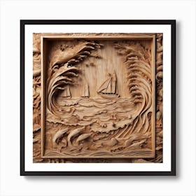 Carved Wood Art Art Print