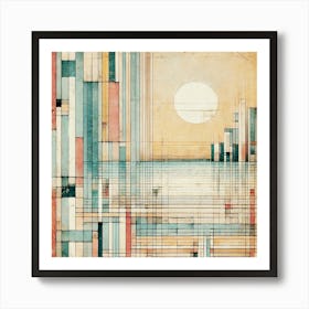 Vertical Town 03 Art Print