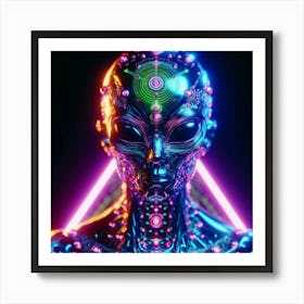 Alien Head 2 Art Print