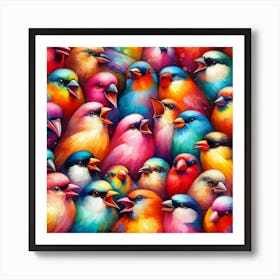 Many Birds Singing Art Print