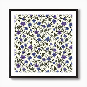 Jasmine Jive Bloom London Fabrics Floral Pattern 4 Art Print