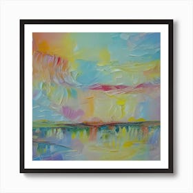 Sunset Over The Sea Art Print