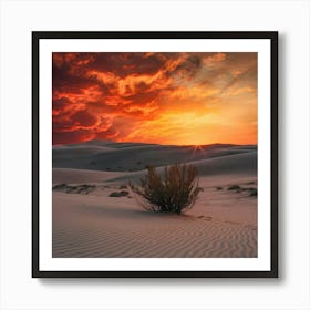 Sunset In The Desert Art Print