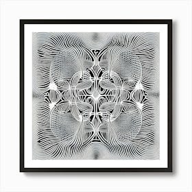 Design Monochrome Pattern Texture Nightcafe Abstract Art Print