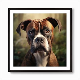 Boxer Dog Portrait Art Print