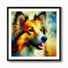 Collie Dog Painting Art Print