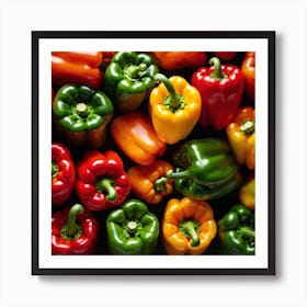 Colorful Peppers 36 Affiche